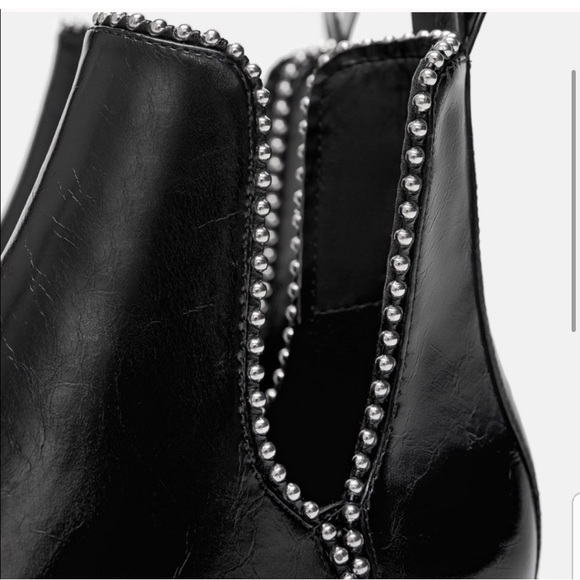 Zara Black Studded Boots - Picture 7 of 7